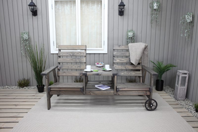 KIngdom Utebänk 177 cm - Grå - Utemöbler - Utesoffa - Trädgårdsbänk & utebänk