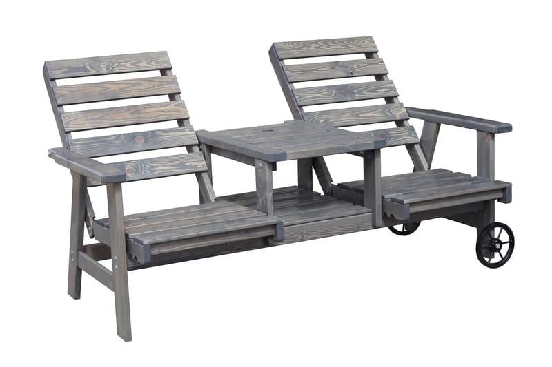 KIngdom Utebänk 177 cm - Grå - Utemöbler - Utesoffa - Trädgårdsbänk & utebänk