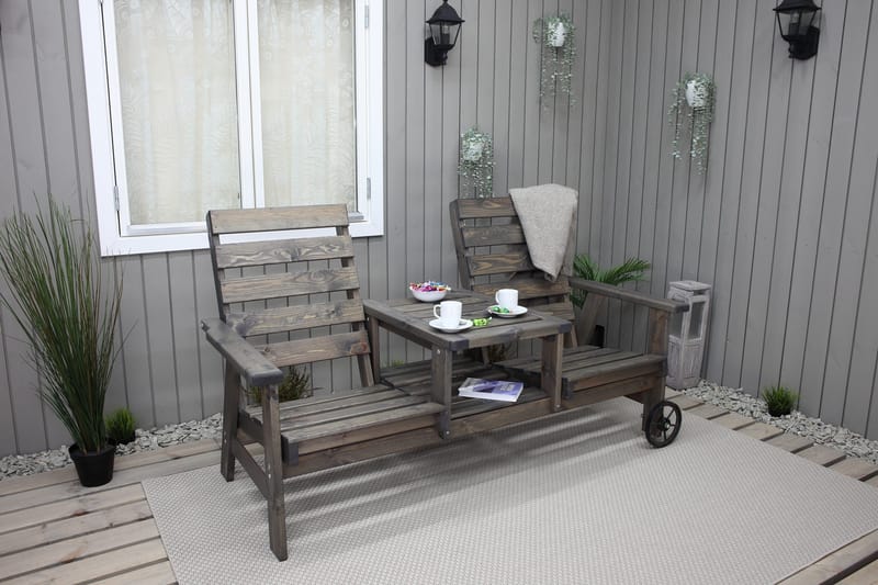 KIngdom Utebänk 177 cm - Grå - Utemöbler - Utesoffa - Trädgårdsbänk & utebänk