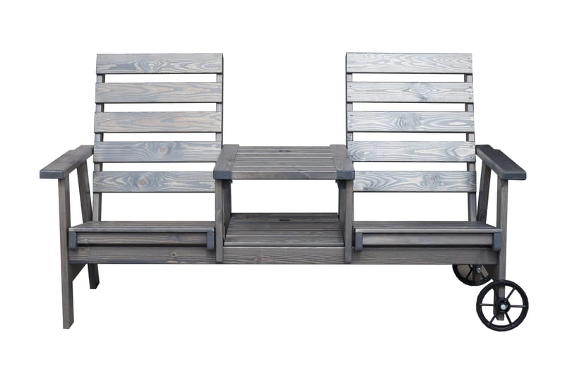 KIngdom Utebänk 177 cm - Grå - Utemöbler - Utesoffa - Trädgårdsbänk & utebänk