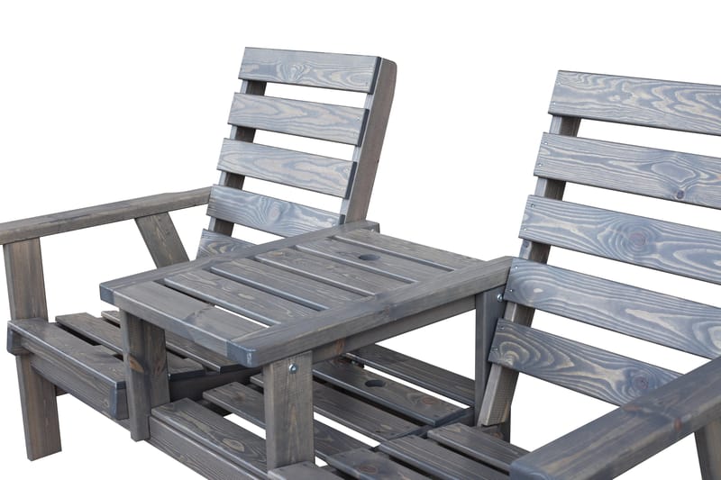 KIngdom Utebänk 177 cm - Grå - Utemöbler - Utesoffa - Trädgårdsbänk & utebänk