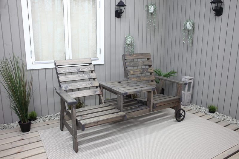 KIngdom Utebänk 177 cm - Grå - Utemöbler - Utesoffa - Trädgårdsbänk & utebänk