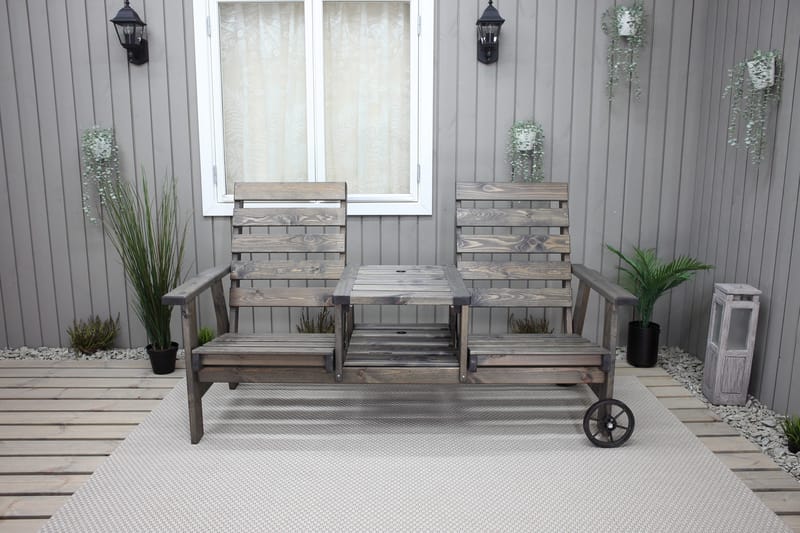 KIngdom Utebänk 177 cm - Grå - Utemöbler - Utesoffa - Trädgårdsbänk & utebänk