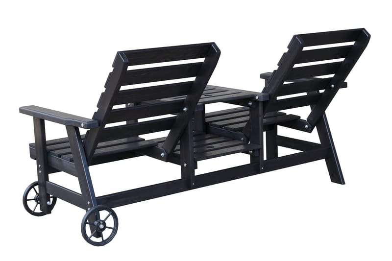 KIngdom Utebänk 177 cm - Svart - Utemöbler - Utesoffa - Trädgårdsbänk & utebänk