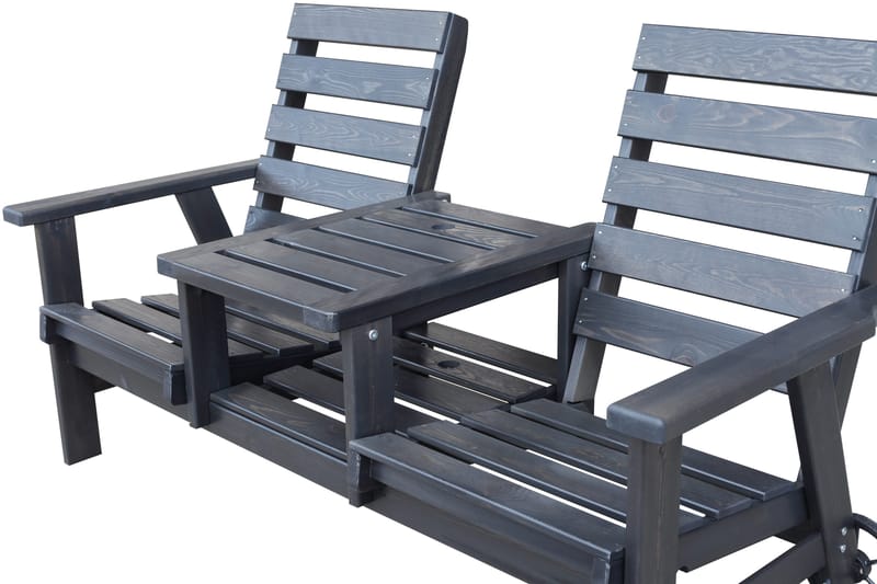 KIngdom Utebänk 177 cm - Svart - Utemöbler - Utesoffa - Trädgårdsbänk & utebänk