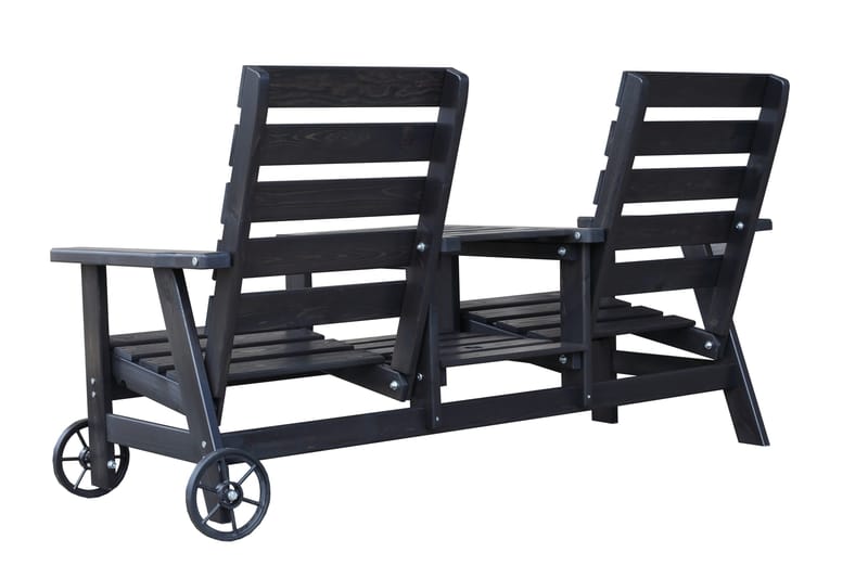 KIngdom Utebänk 177 cm - Svart - Utemöbler - Utesoffa - Trädgårdsbänk & utebänk