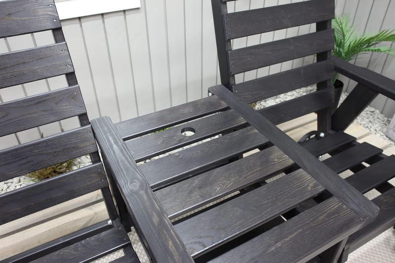 KIngdom Utebänk 177 cm - Svart - Utemöbler - Utesoffa - Trädgårdsbänk & utebänk