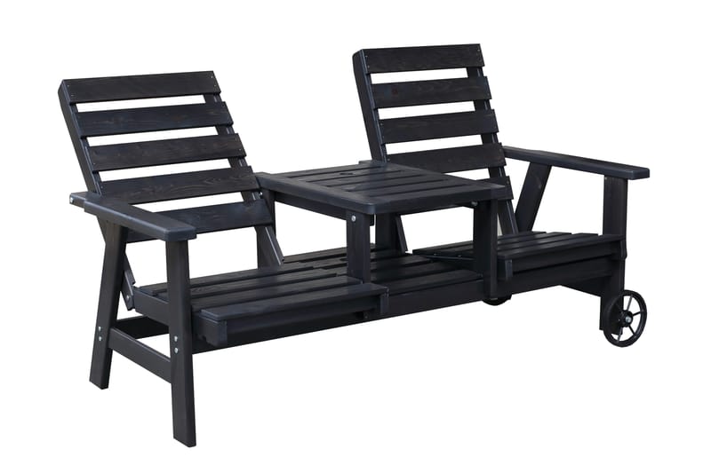 KIngdom Utebänk 177 cm - Svart - Utemöbler - Utesoffa - Trädgårdsbänk & utebänk