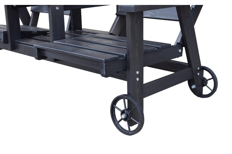 KIngdom Utebänk 177 cm - Svart - Utemöbler - Utesoffa - Trädgårdsbänk & utebänk