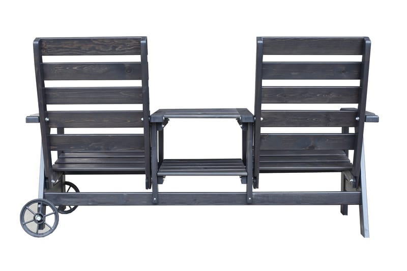 KIngdom Utebänk 177 cm - Svart - Utemöbler - Utesoffa - Trädgårdsbänk & utebänk