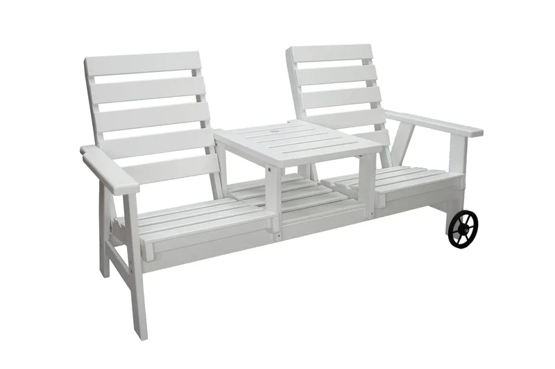 KIngdom Utebänk 177 cm - Vit - Utemöbler - Utesoffa - Trädgårdsbänk & utebänk