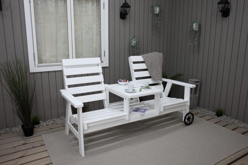 KIngdom Utebänk 177 cm - Vit - Utemöbler - Utesoffa - Trädgårdsbänk & utebänk