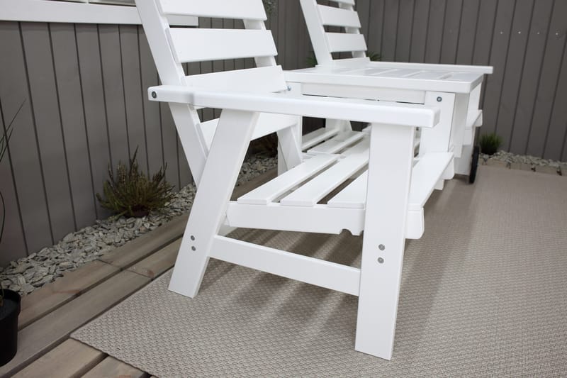 KIngdom Utebänk 177 cm - Vit - Utemöbler - Utesoffa - Trädgårdsbänk & utebänk