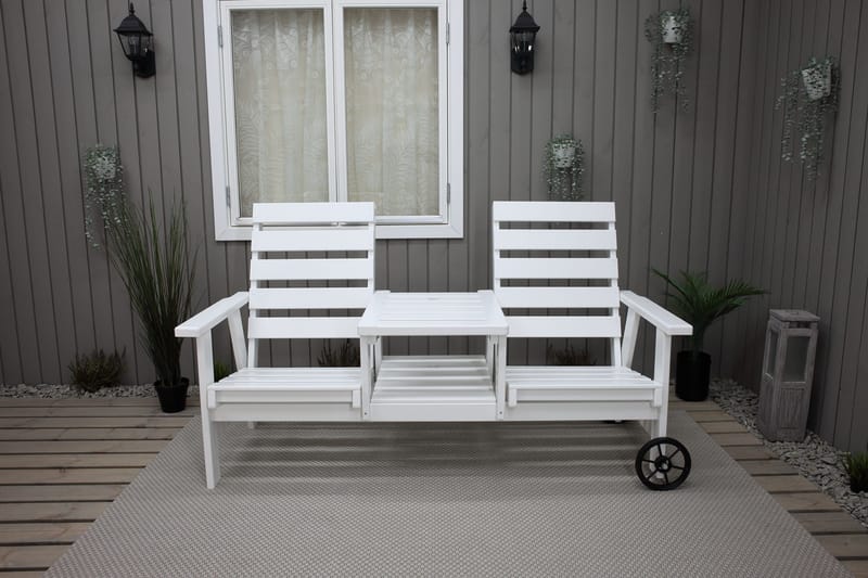 KIngdom Utebänk 177 cm - Vit - Utemöbler - Utesoffa - Trädgårdsbänk & utebänk