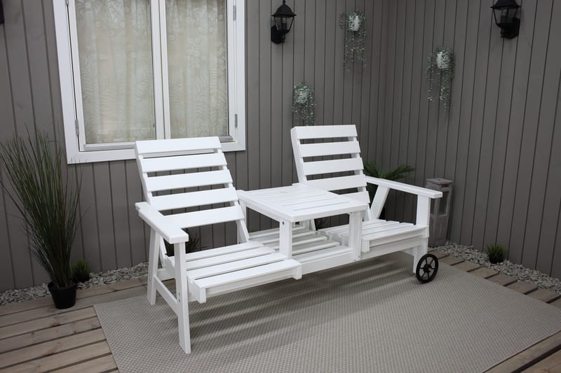 KIngdom Utebänk 177 cm - Vit - Utemöbler - Utesoffa - Trädgårdsbänk & utebänk