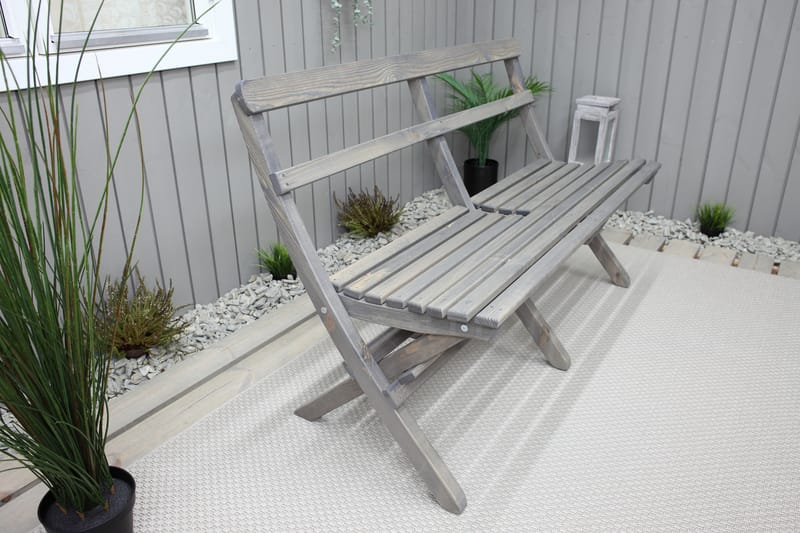 Larios Utebänk 130 cm - Grå - Utemöbler - Utesoffa - Trädgårdsbänk & utebänk