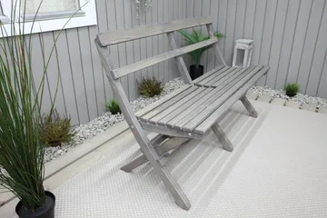 Larios Utebänk 130 cm - Grå - Utemöbler - Utesoffa - Trädgårdsbänk & utebänk