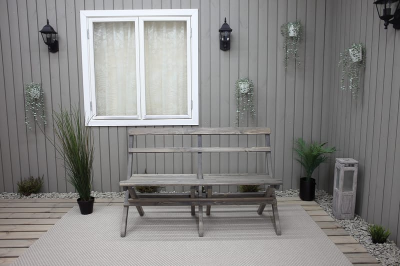 Larios Utebänk 130 cm - Grå - Utemöbler - Utesoffa - Trädgårdsbänk & utebänk