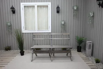 Larios Utebänk 130 cm - Grå - Utemöbler - Utesoffa - Trädgårdsbänk & utebänk