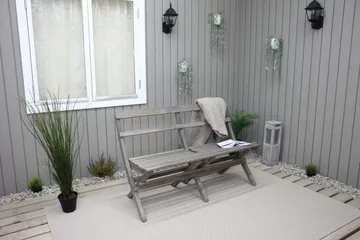 Larios Utebänk 130 cm - Grå - Utemöbler - Utesoffa - Trädgårdsbänk & utebänk