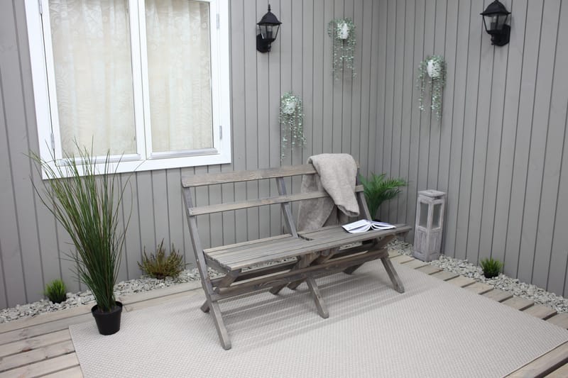 Larios Utebänk 130 cm - Grå - Utemöbler - Utesoffa - Trädgårdsbänk & utebänk
