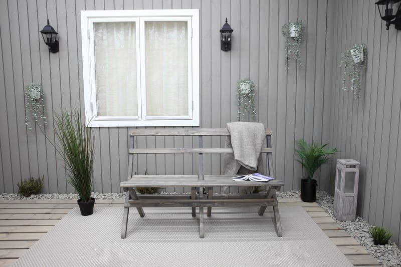 Larios Utebänk 130 cm - Grå - Utemöbler - Utesoffa - Trädgårdsbänk & utebänk