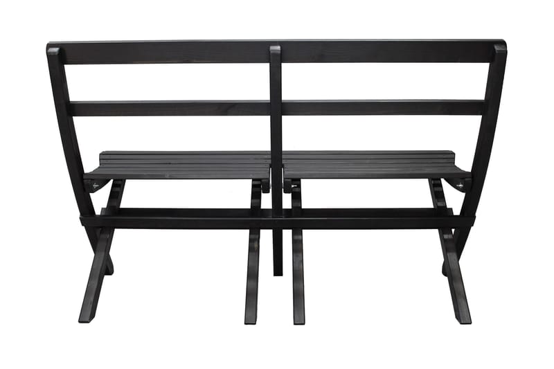 Larios Utebänk 130 cm - Svart - Utemöbler - Utesoffa - Trädgårdsbänk & utebänk
