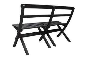 Larios Utebänk 130 cm - Svart - Utemöbler - Utesoffa - Trädgårdsbänk & utebänk