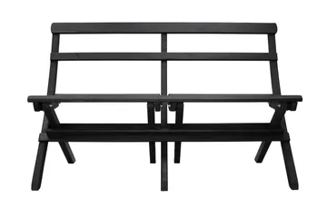 Larios Utebänk 130 cm - Svart - Utemöbler - Utesoffa - Trädgårdsbänk & utebänk