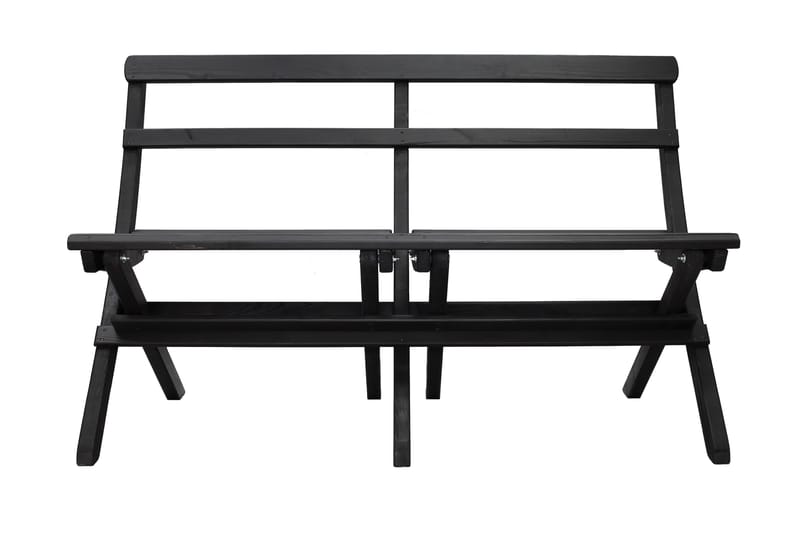 Larios Utebänk 130 cm - Svart - Utemöbler - Utesoffa - Trädgårdsbänk & utebänk