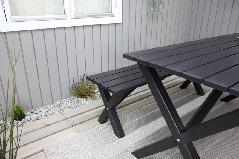 Lietinna Utebänk 140 cm - Svart - Utemöbler - Utesoffa - Trädgårdsbänk & utebänk
