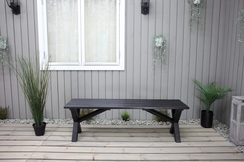 Lietinna Utebänk 140 cm - Svart - Utemöbler - Utesoffa - Trädgårdsbänk & utebänk