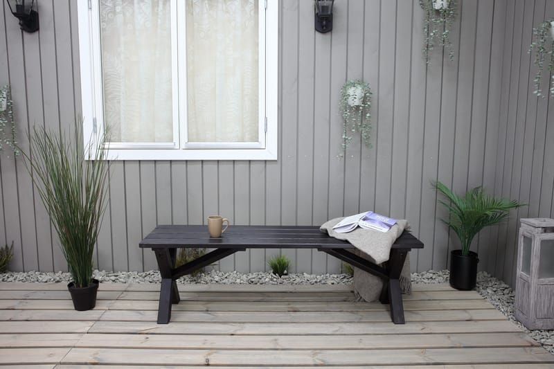 Lietinna Utebänk 140 cm - Svart - Utemöbler - Utesoffa - Trädgårdsbänk & utebänk