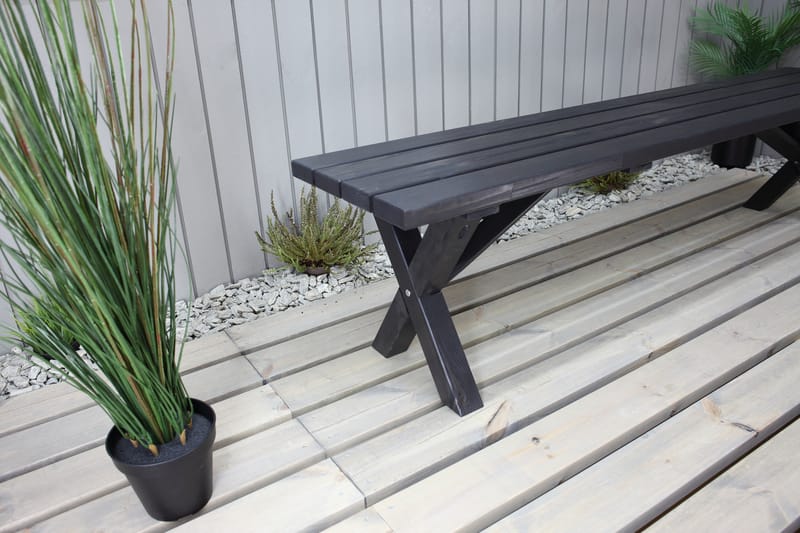 Lietinna Utebänk 180 cm - Svart - Utemöbler - Utesoffa - Trädgårdsbänk & utebänk