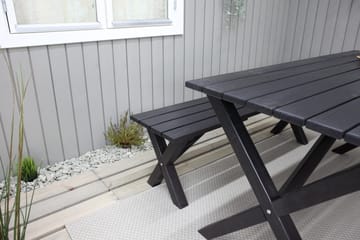 Lietinna Utebänk 180 cm - Svart - Utemöbler - Utesoffa - Trädgårdsbänk & utebänk
