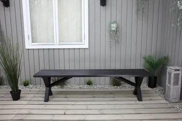Lietinna Utebänk 180 cm - Svart - Utemöbler - Utesoffa - Trädgårdsbänk & utebänk