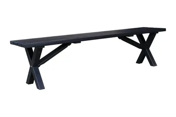 Lietinna Utebänk 180 cm - Svart - Utemöbler - Utesoffa - Trädgårdsbänk & utebänk