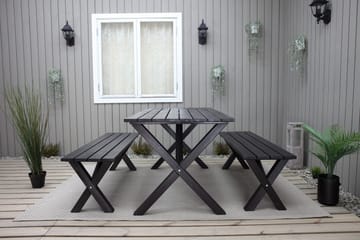 Lietinna Utebänk 180 cm - Svart - Utemöbler - Utesoffa - Trädgårdsbänk & utebänk