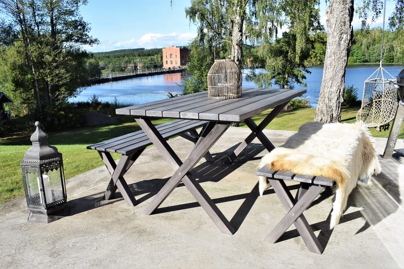 Matgrupp Utomhus Scottsdale 150 cm + 4 Kungshamn Stol Shabby Chic - KWA - Utemöbler - Utegrupp - Matgrupp utomhus