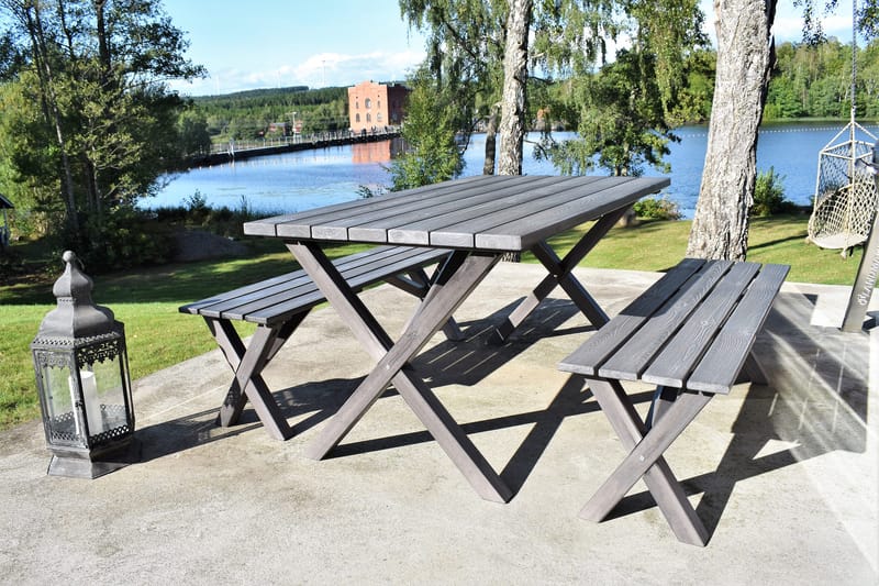 Matgrupp Utomhus Scottsdale 150 cm + 4 Kungshamn Stol Shabby Chic - KWA - Utemöbler - Utegrupp - Matgrupp utomhus