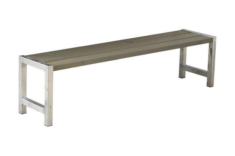 PLUS Melvin PlankBänk Utomhus 176 cm - Gråbrun - Utemöbler - Utesoffa - Trädgårdsbänk & utebänk