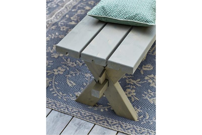 PLUS PlankBänk Utomhus Nostalgi 177x38x44 cm - Gråbrun - Utemöbler - Utesoffa - Trädgårdsbänk & utebänk