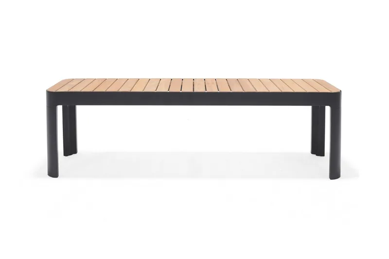 Portals Utebänk 143 cm, Svart/Trä