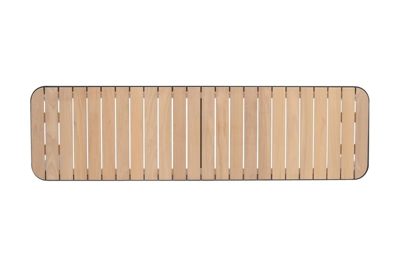 Portals Utebänk 143 cm - Svart/Trä - Utemöbler - Utesoffa - Trädgårdsbänk & utebänk