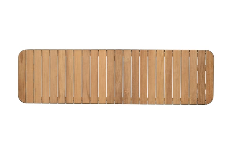 Portals Utebänk 143 cm - Vit/trä - Utemöbler - Utesoffa - Trädgårdsbänk & utebänk