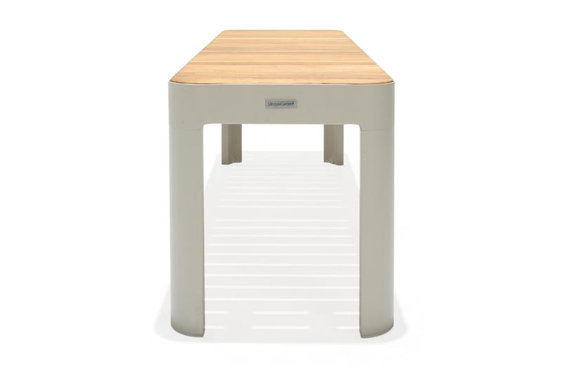 Portals Utebänk 143 cm - Vit/trä - Utemöbler - Utesoffa - Trädgårdsbänk & utebänk