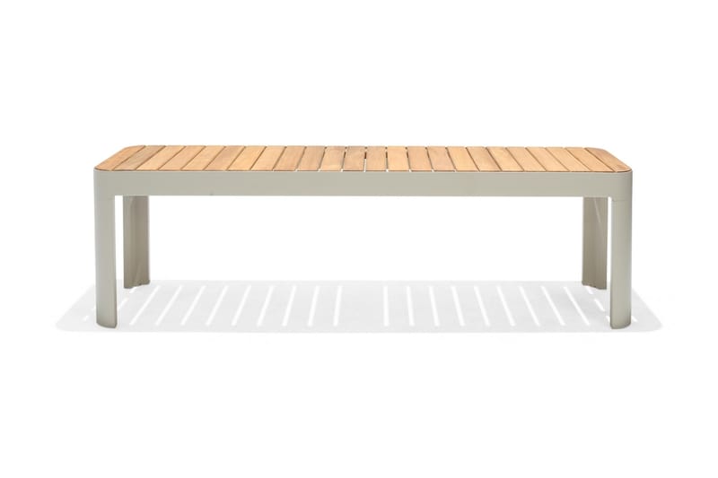 Portals Utebänk 143 cm, Vit/trä