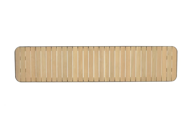 Portals Utebänk 182 cm - Svart/Trä - Utemöbler - Utesoffa - Trädgårdsbänk & utebänk