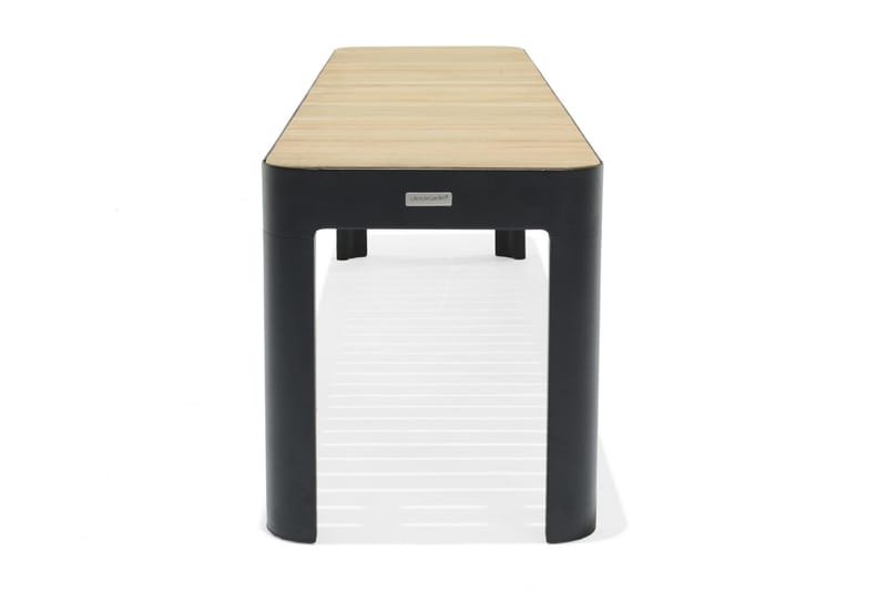 Portals Utebänk 182 cm - Svart/Trä - Utemöbler - Utesoffa - Trädgårdsbänk & utebänk