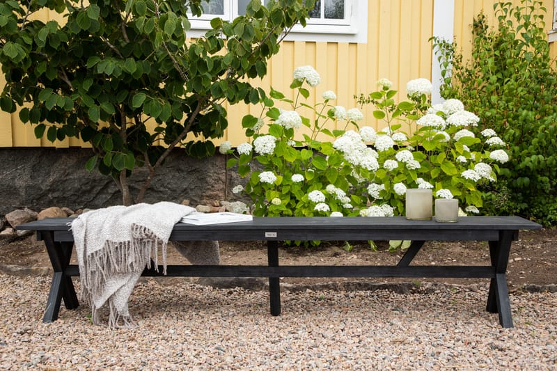 Rives Utebänk Svart - Venture Home - Trädgårdsbänk & utebänk